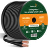 Low Voltage Landscape Lighting Wire - 12V Outdoor Cable, 14/2 & 12/2 Gauge, 100FT & 250FT Options