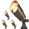 Compact Brass Landscape Spotlights - Low Voltage 12V LED, Antique Bronze Compact Outdoor Lighting