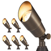 Compact Brass Landscape Spotlights - Low Voltage 12V LED, Antique Bronze Compact Outdoor Lighting