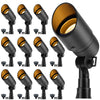 Aluminum Landscape Spotlights - Low Voltage 12V LED, Antique Bronze Finish Outdoor Lighting