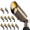 Adjustable Solid Brass Landscape Spotlights - Low Voltage 12V LED, 	Retro Bronze Outdoor Spot Lights