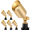 Solid Brass Landscape Spotlights - Low Voltage 12V LED, Gold Finish Outdoor Garden Lighting