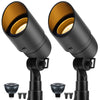 Aluminum Landscape Spotlights - Low Voltage 12V LED, Antique Bronze Finish Outdoor Lighting