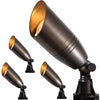 Classic Brass Landscape Spotlights - Low Voltage 12V LED, Antique Bronze Outdoor Accent Lighting