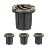 Solid Brass Well Lights - Grated Top Design, Low Voltage 12V LED, In-Ground Landscape Lighting