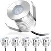 1W Outdoor Recessed LED Lights - Low Voltage 12V Mini Deck Step Lighting, Warm & Cool White Options