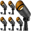 Aluminum Landscape Spotlights - Low Voltage 12V LED, Antique Bronze Finish Outdoor Lighting
