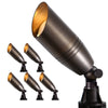 Classic Brass Landscape Spotlights - Low Voltage 12V LED, Antique Bronze Outdoor Accent Lighting