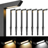 3CCT L-Shape Path Lights - Adjustable Color Temperature, Low Voltage 12V LED, Aluminum Black