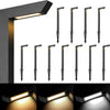 3CCT L-Shape Path Lights - Adjustable Color Temperature, Low Voltage 12V LED, Aluminum Black